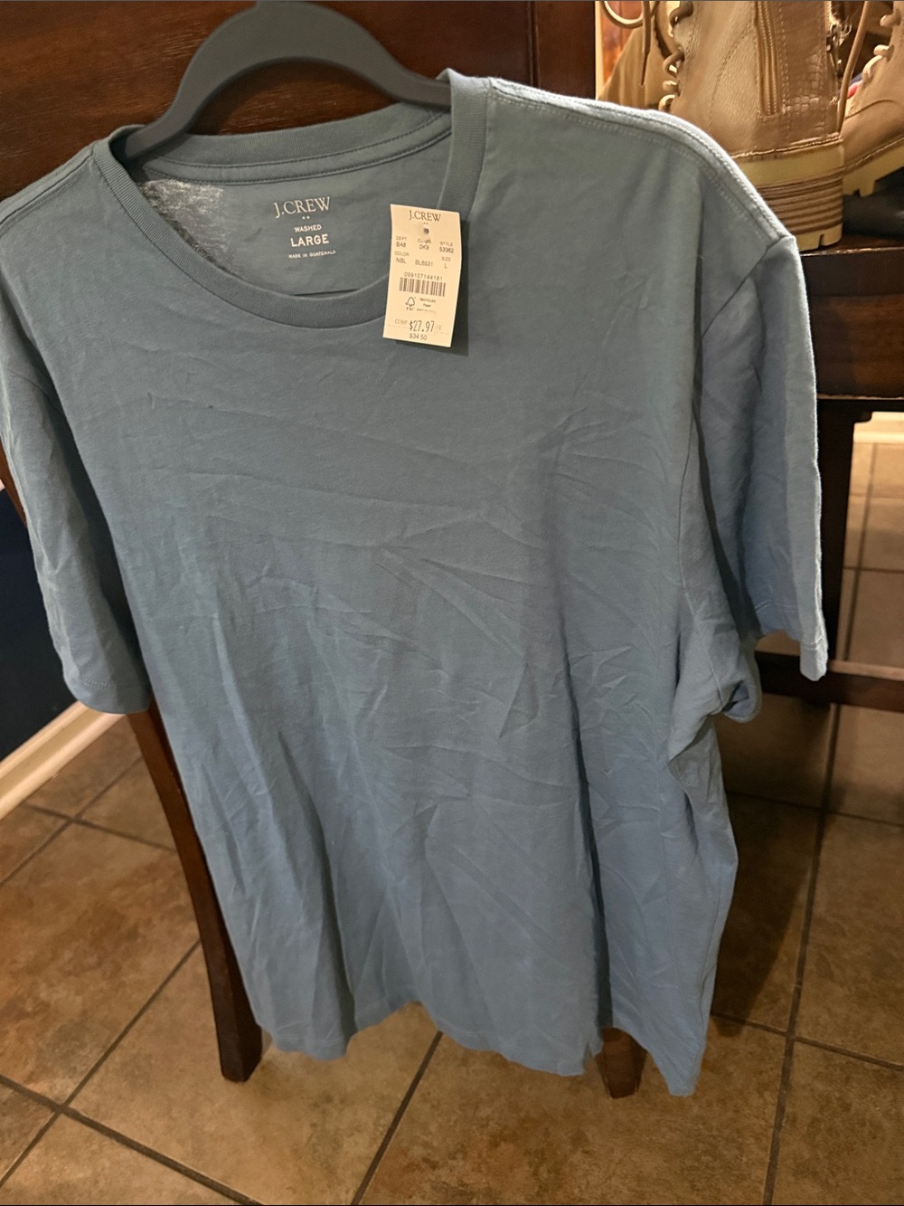 J. Crew Short Sleeve Crewneck Tee in Light Blue